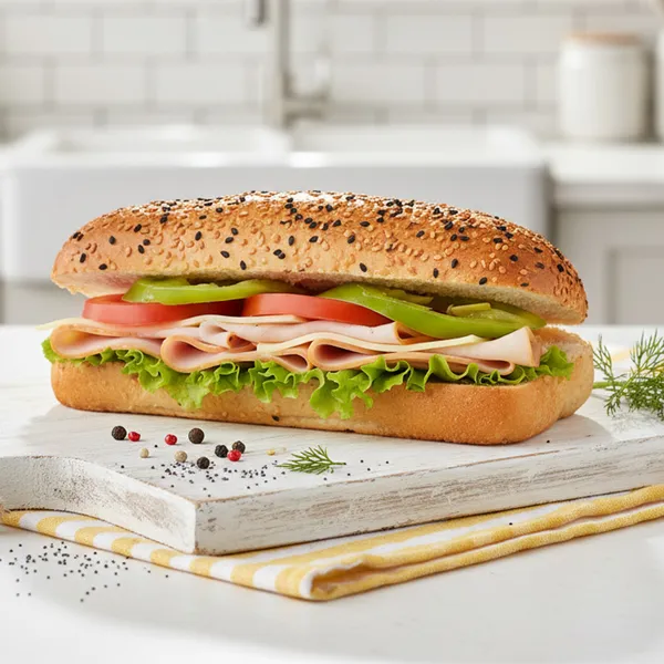Taze Panini Hindi Füme Sandviç