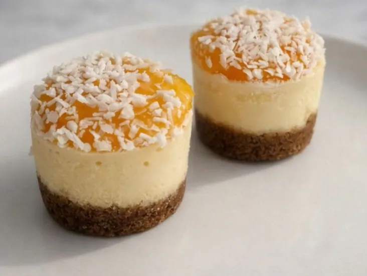 Mango Coconut Mini Cheesecake
